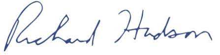 Congressman Richard Hudson signature